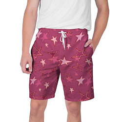 Шорты на шнурке мужские Terracotta Star Pattern, цвет: 3D-принт