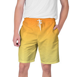 Шорты на шнурке мужские Оранжевый, желтый градиент, цвет: 3D-принт