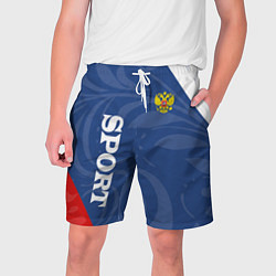 Мужские шорты СПРТИВНАЯ РОССИЯ - ФЛАГ - ГЕРБ