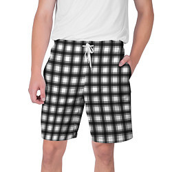 Мужские шорты Black and white trendy checkered pattern