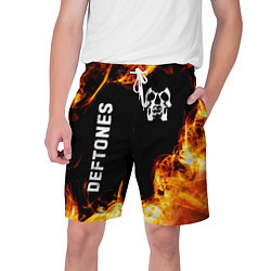 Шорты на шнурке мужские Deftones и пылающий огонь, цвет: 3D-принт