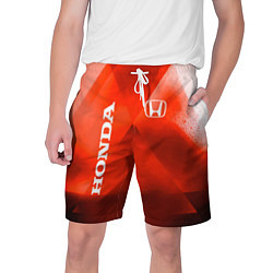 Шорты на шнурке мужские Honda - красная абстракция, цвет: 3D-принт