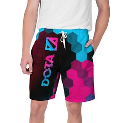 Шорты на шнурке мужские Dota - neon gradient: по-вертикали, цвет: 3D-принт
