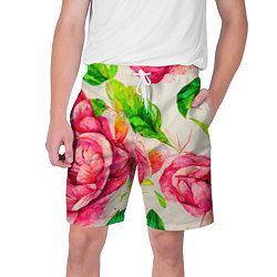 Мужские шорты Яркие выразительные розы