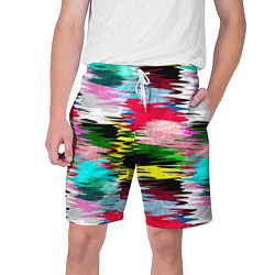 Мужские шорты Абстрактный многоцветный неоновый узор