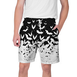 Мужские шорты Black and white bat pattern