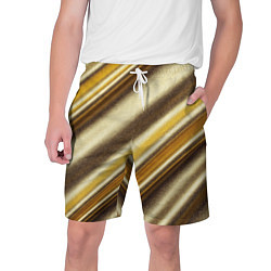 Шорты на шнурке мужские Золотая голографическая диагональ, цвет: 3D-принт