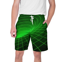 Мужские шорты Зелёная неоновая чёрная дыра
