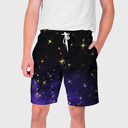 Шорты на шнурке мужские Сияющие звёзды вселенной, цвет: 3D-принт