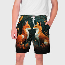 Мужские шорты Две лисоньки в стиле Folk Art