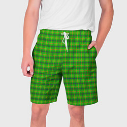 Мужские шорты Шотландка зеленая крупная