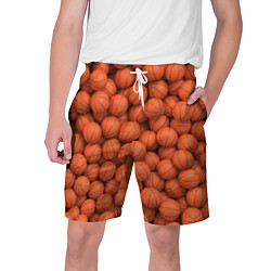 Шорты на шнурке мужские Баскетбольные мячи, цвет: 3D-принт