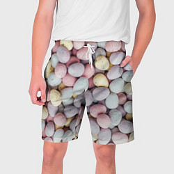 Шорты на шнурке мужские Абстрактное множество чистых и светлых камней, цвет: 3D-принт