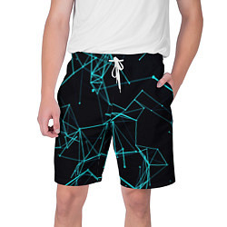 Шорты на шнурке мужские Лучи абстракции неоновые, цвет: 3D-принт