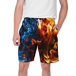Шорты на шнурке мужские Битва огней - два пламени, цвет: 3D-принт