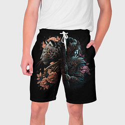 Мужские шорты Самурай и тигр