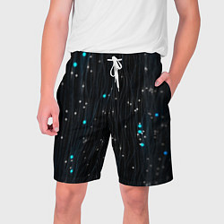 Шорты на шнурке мужские Волнистые космические блики, цвет: 3D-принт