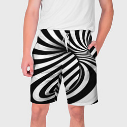 Мужские шорты Оптические иллюзии зебра