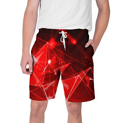 Шорты на шнурке мужские Абстрактные красные лучи, цвет: 3D-принт