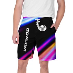 Шорты на шнурке мужские Daewoo speed lights, цвет: 3D-принт