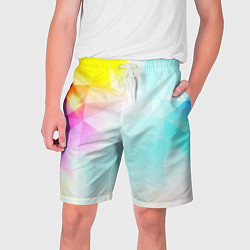 Шорты на шнурке мужские Gradient colors geometry, цвет: 3D-принт