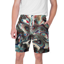 Шорты на шнурке мужские Сгусток красок, цвет: 3D-принт