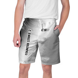 Мужские шорты Counter Strike 2 glitch на светлом фоне: надпись,