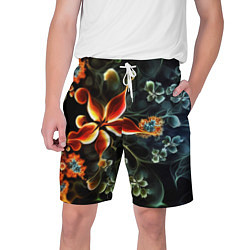 Шорты на шнурке мужские Абстрактные цветы, цвет: 3D-принт