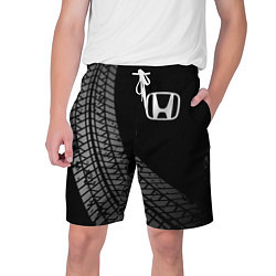 Шорты на шнурке мужские Honda tire tracks, цвет: 3D-принт