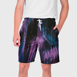 Шорты на шнурке мужские Фиолетовые абстрактные тени, цвет: 3D-принт