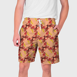 Мужские шорты Абстрактный винтажный растительный орнамент
