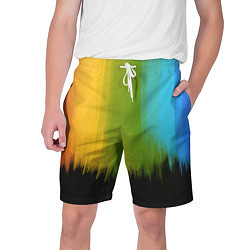 Шорты на шнурке мужские Летняя радуга, цвет: 3D-принт