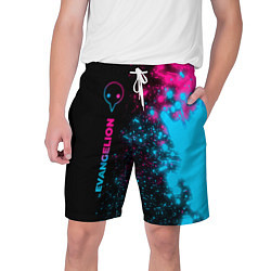 Шорты на шнурке мужские Evangelion - neon gradient: по-вертикали, цвет: 3D-принт