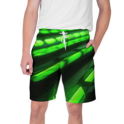 Мужские шорты Green neon abstract