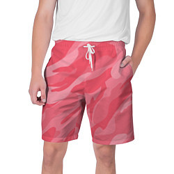 Шорты на шнурке мужские Pink military, цвет: 3D-принт