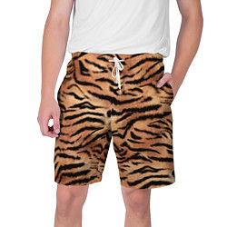 Шорты на шнурке мужские Полосатая шкура тигра, цвет: 3D-принт