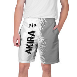 Шорты на шнурке мужские Akira glitch на светлом фоне: по-вертикали, цвет: 3D-принт