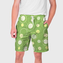 Шорты на шнурке мужские Зеленое ретро, цвет: 3D-принт