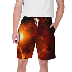 Шорты на шнурке мужские Небо в огне, цвет: 3D-принт