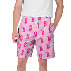 Шорты на шнурке мужские Барби паттерн буква B, цвет: 3D-принт