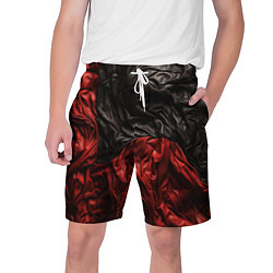 Шорты на шнурке мужские Black red texture, цвет: 3D-принт