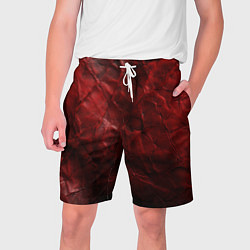 Шорты на шнурке мужские Текстура красная кожа, цвет: 3D-принт