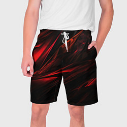 Шорты на шнурке мужские Black red background, цвет: 3D-принт