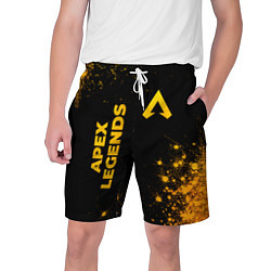 Шорты на шнурке мужские Apex Legends - gold gradient: надпись, символ, цвет: 3D-принт