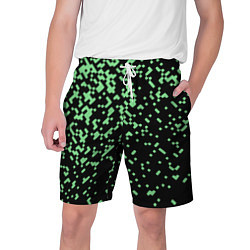 Шорты на шнурке мужские Green pixel, цвет: 3D-принт