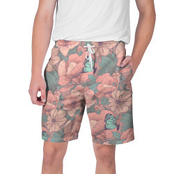 Мужские шорты Паттерн с бабочками и цветами