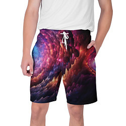Шорты на шнурке мужские Звездная космическая спираль, цвет: 3D-принт
