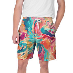 Шорты на шнурке мужские Акварельная абстракция, цвет: 3D-принт