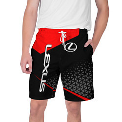 Шорты на шнурке мужские Lexus - red sportwear, цвет: 3D-принт