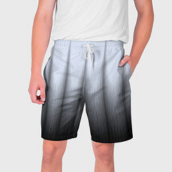 Шорты на шнурке мужские Черный полосатый градиент, цвет: 3D-принт